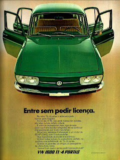propaganda Volkswagen TL - 1600  com  4 portas - 1971;1971; brazilian advertising cars in the 70s; os anos 70; história da década de 70; Brazil in the 70s; propaganda carros anos 70; Oswaldo Hernandez; 