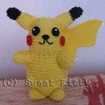 patron gratis pikachu pokemon amigurumi | Pokemon Pikachu amigurumi free pattern