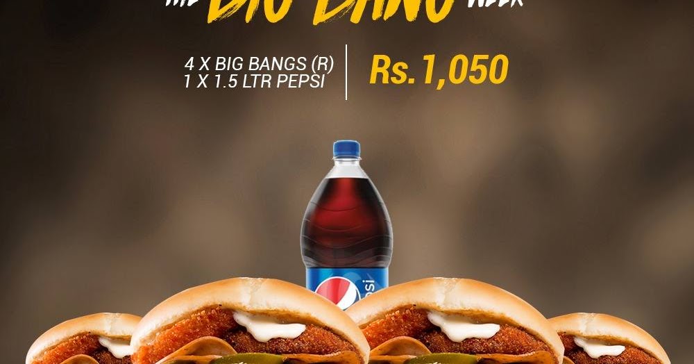 Burger Lab 4 Big Bang Burgers With 1.5 Ltr Pepsi Valid This Week Only