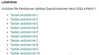 Dapodik 2020a Patch 1 Cara Update