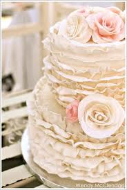 Romantic Wedding Cake Ruffled