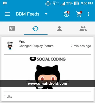 BBM Cloning Version Support Like DP, PM dan Notification