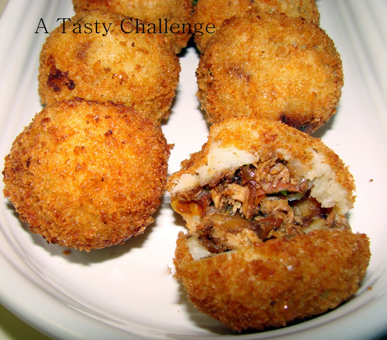 A Tasty Challenge..... Chicken Stuffed Potato Balls