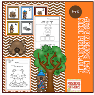 Free Groundhog Day Mini Printable ~ Preschool Printables