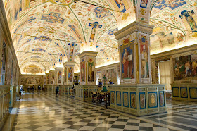 The beautiful Apostolic Library at the University of  Bologna