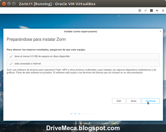 DriveMeca instalando Zorin OS 11 Core paso a paso DriveMeca instalando Zorin OS 11 Core paso a paso