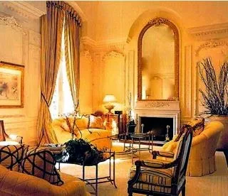 Formal interior design style living room.