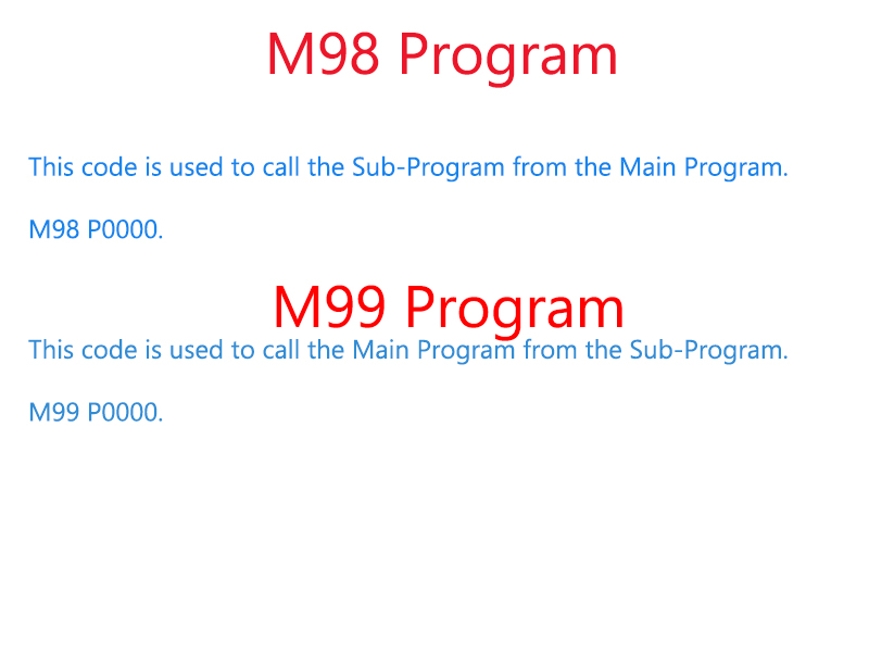 M98 AND M99 CODE EXAMPLE CadCamAdda