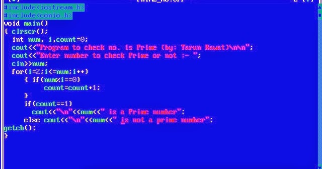 C++ Programming: Check , given number is PRIME or not .....