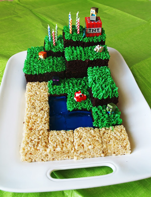 Minecraft landscape cake
