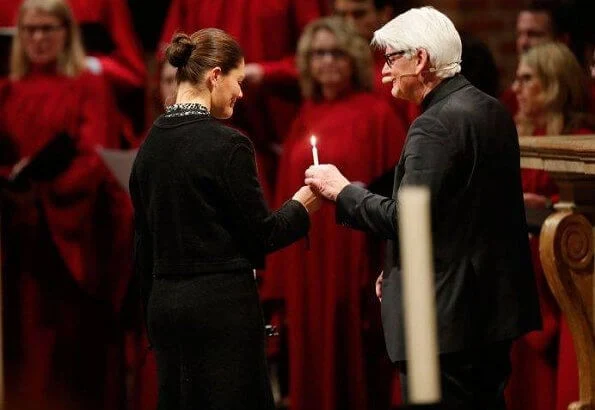 Crown Princess Victoria attended a memorial service at Stockholm Cathedral, held to honor those who died in the downed airplane in Iran