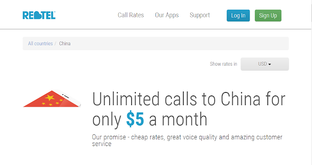 Call China, Unlimited for USD $5 per month–Try Free: Rebtel Mobile VoIP