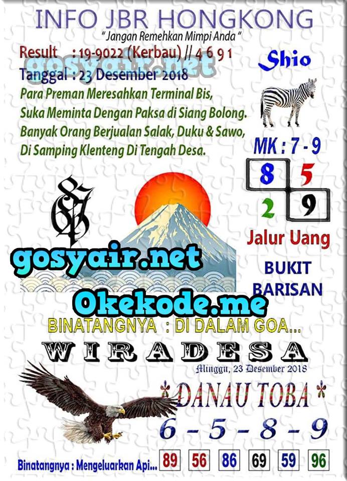 Gambar Syair Hk Minggu 23 Desember 2018 Okekode