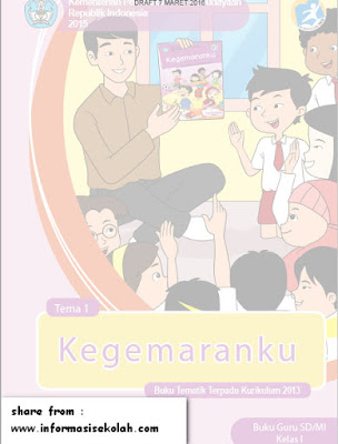 Buku Guru Kelas 1 SD Tema II Kegemaranku Kurikulum 2013 Revisi Terbaru Tahun 2016