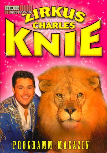 programme de la saison 2012 du Circus Charles Knie  avec Alexander Lacey et un lion en couverture 
