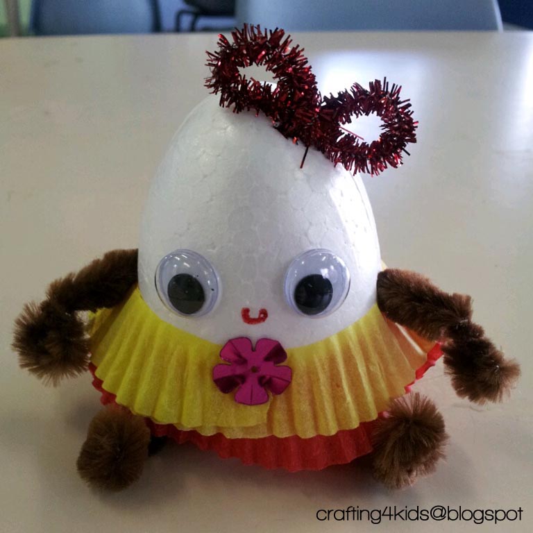 Crafting Ideas For Kids Styrofoam Egg Baby