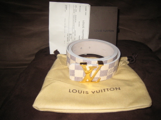 Legit Designer Luxury Top-Notch List Of Designer Belts To Choose From: Louis Vuitton Belt Mens White Damier Azur Canvas M9609 $490 - 100% Legit Check