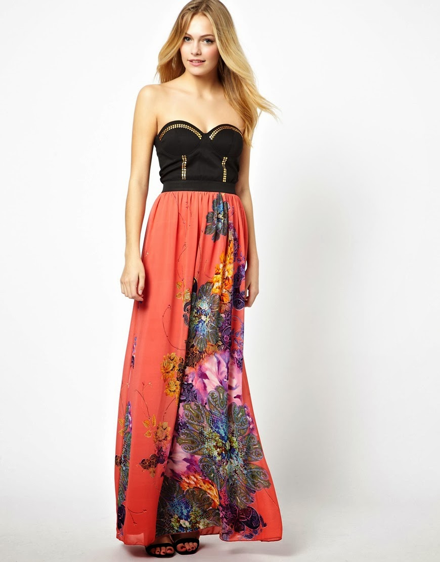 pretties' closet Chi Chi London Bustier Maxi Dress