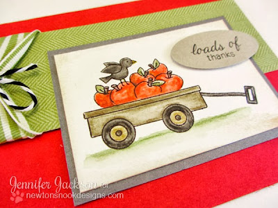 Wagon thank you card using Wagon of Wishes stamp set