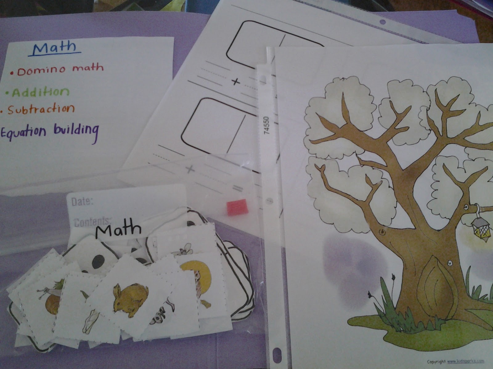 Math File Folder Game