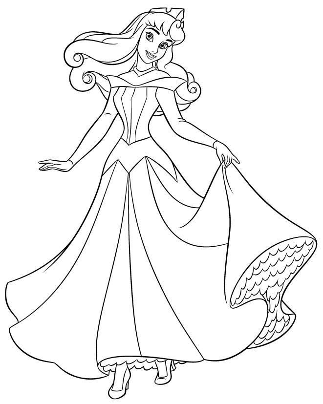 Gambar Mewarnai Barbie Aurora Terbaru gambarcoloring
