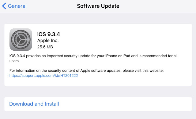 It’s a really simple and different method for installing iOS 9.3.4 firmware on iPhone, iPad and iPod touch via iTunes and through OTA(Over The Air).