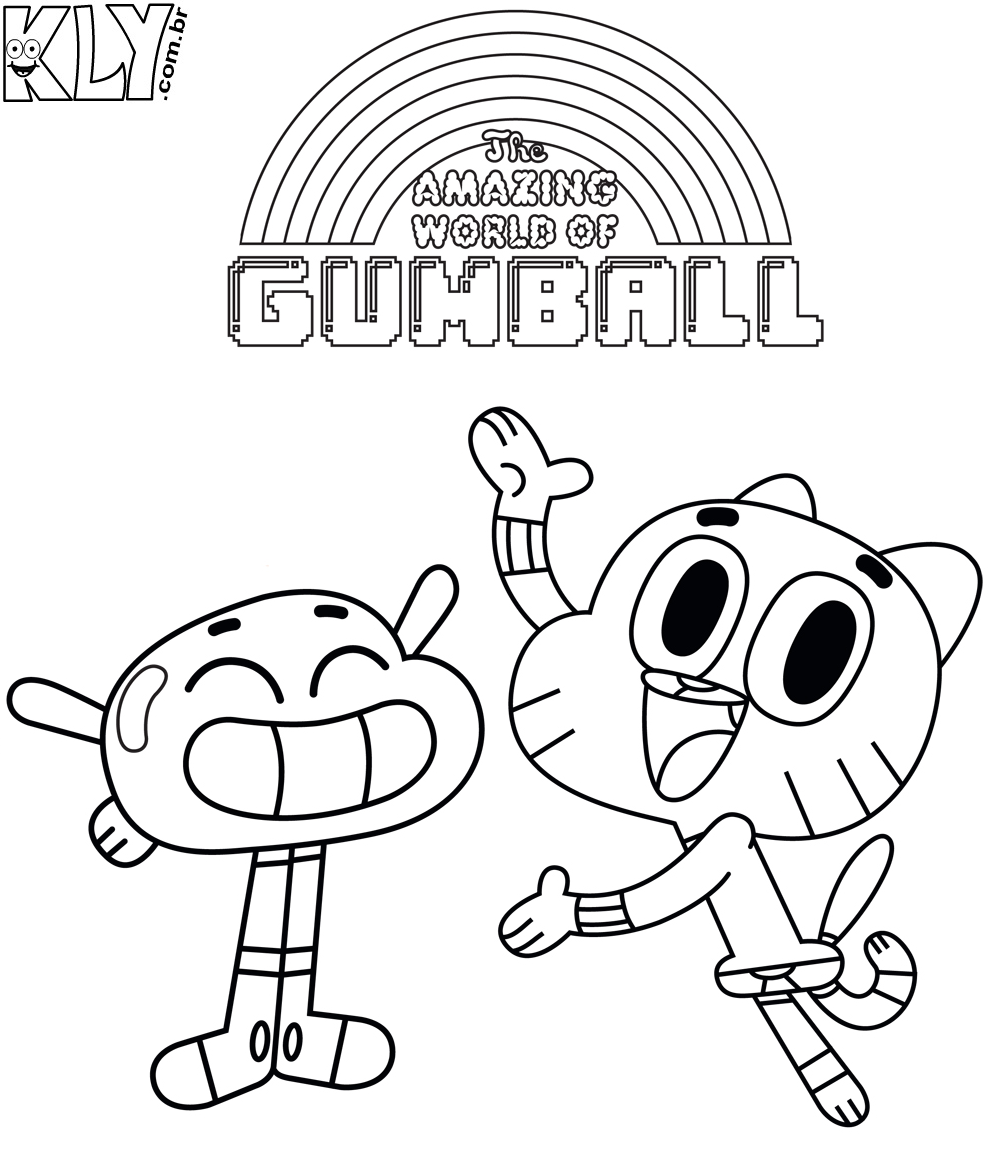 O Incrível Mundo de Gumball Desenhos para Colorir Cia de Educadores O Incrível Mundo de Gumball Desenhos para Colorir Cia de Educadores