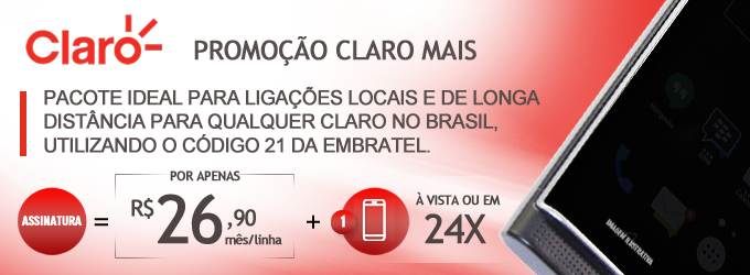 Promoção Claro Mais Corporativo : Faça ligações para qualquer outro Claro pelo Brasil a um custo mais reduzido. Informações Ligue (11)2823-6823