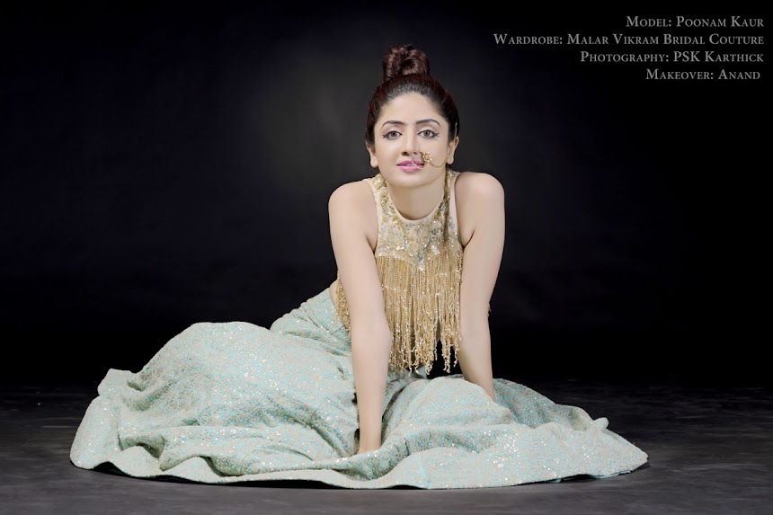 Poonam Kaur stills in Malar Vikram Bridal Couture