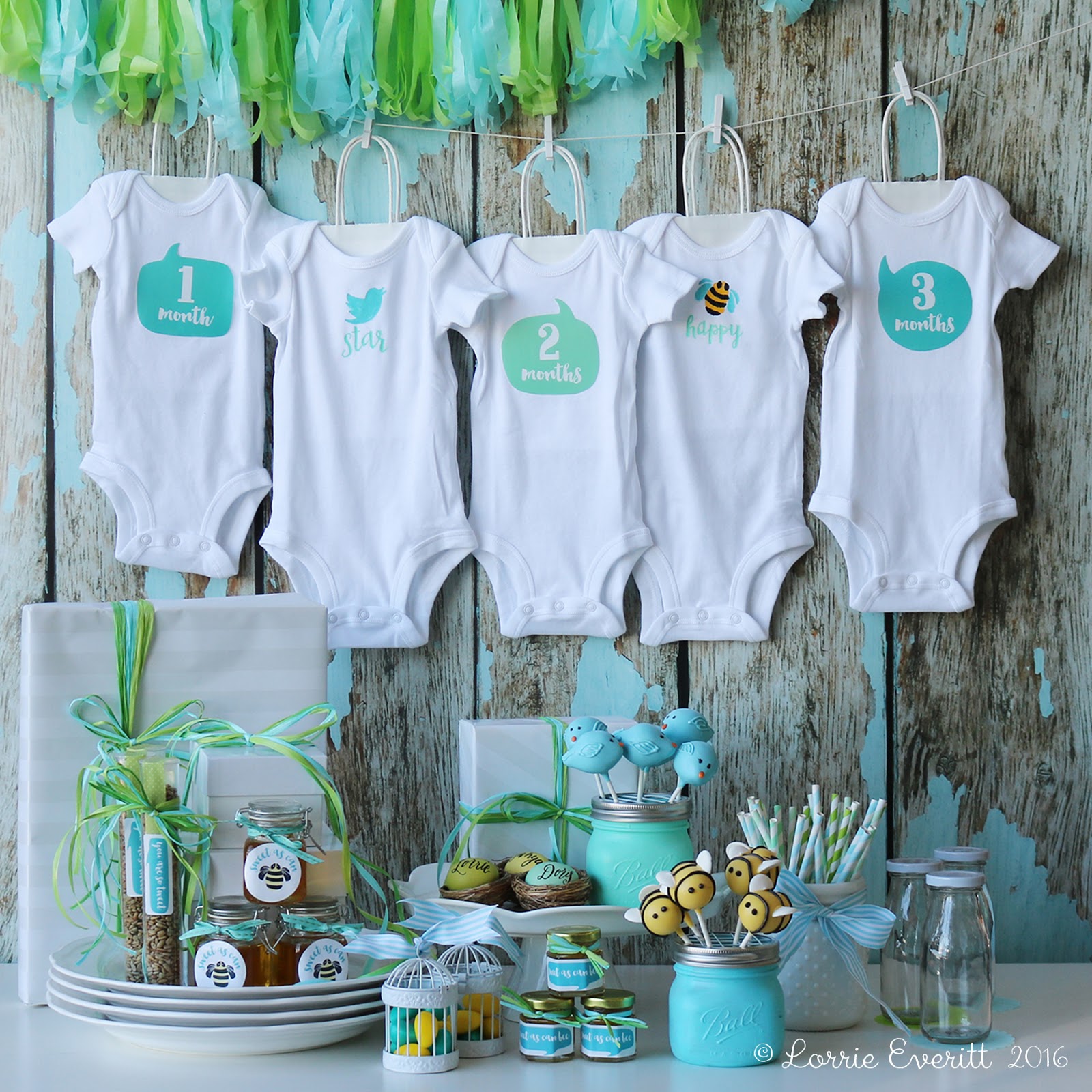 Lorrie Everitt Studio: Let's paint some onesies! A baby shower