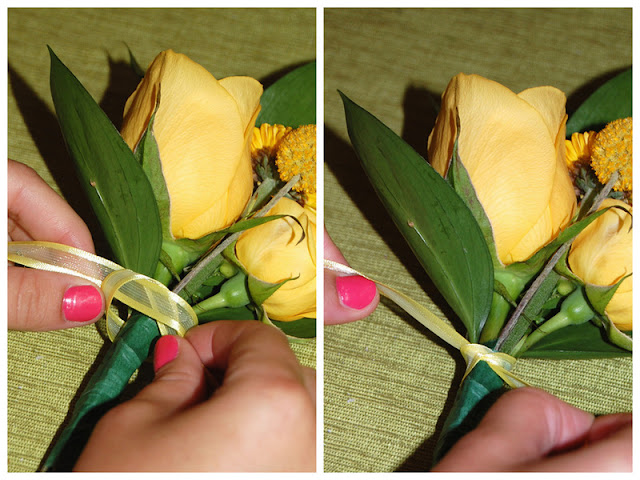 DIY wedding corsage tutorial on oh lovely day