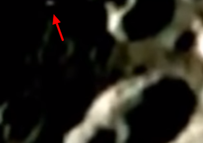 Lunar UFO is coming out the crater. Lunar UFO is coming out the crater.