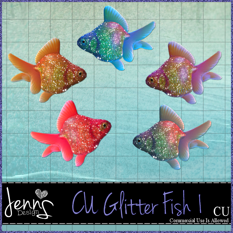 Jenn's Designs CU Glitter Fish