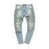 Represent Distressed Biker Denim (Blue Cream) / .@RISENY