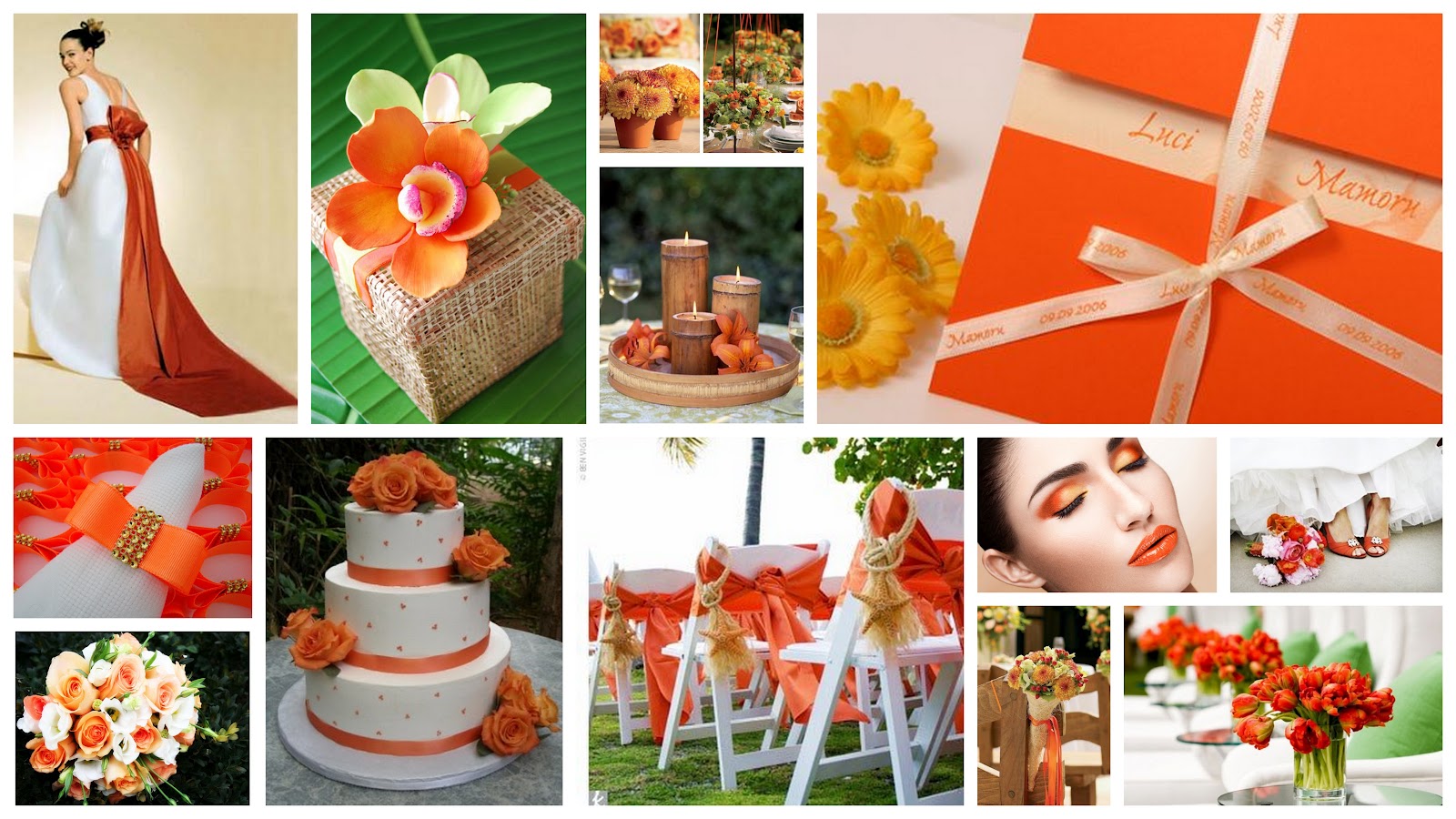 Véu e Grinalda S.A. Paleta de cores Laranja