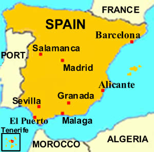 Barcelona on a map