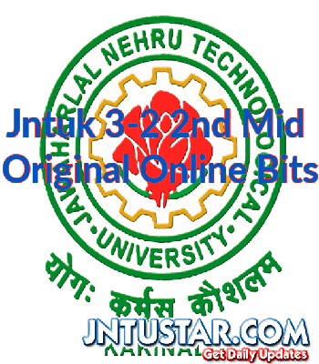 jntuk 3-2 1st mid online bits