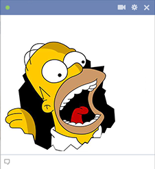 Homer Simpson Facebook Sticker