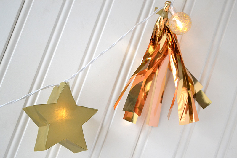 Aly Dosdall gold light strand garland