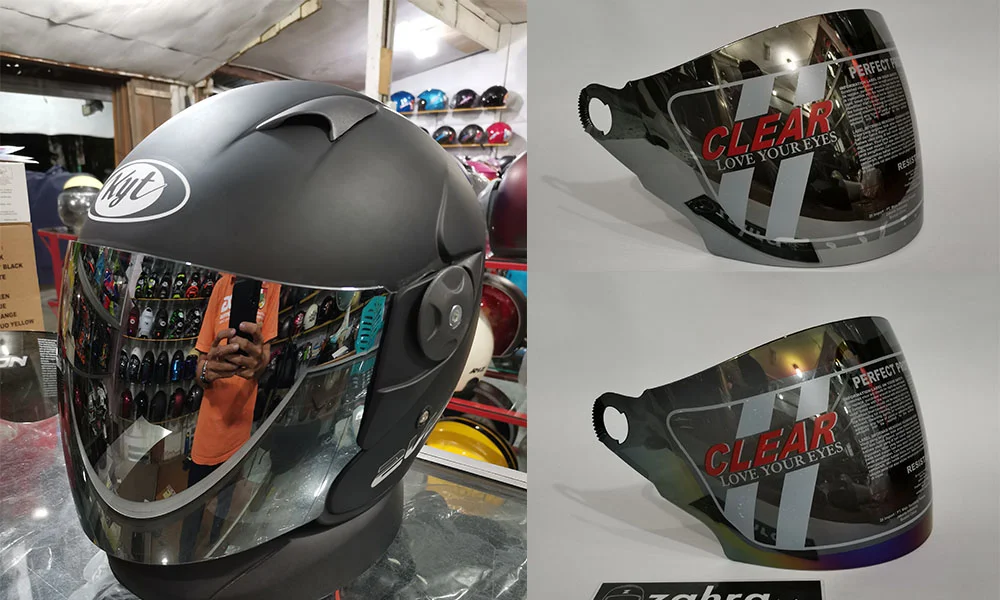 rekomendasi kaca untuk helm kyt 2 vision dan 2 vista