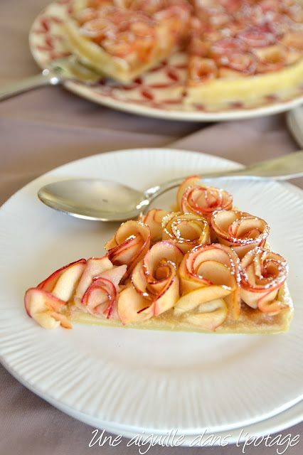 Tarte aux pommes "bouquet de roses"