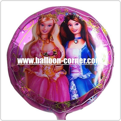 Balon Foil Bulat BARBIE Balon Foil Bulat BARBIE