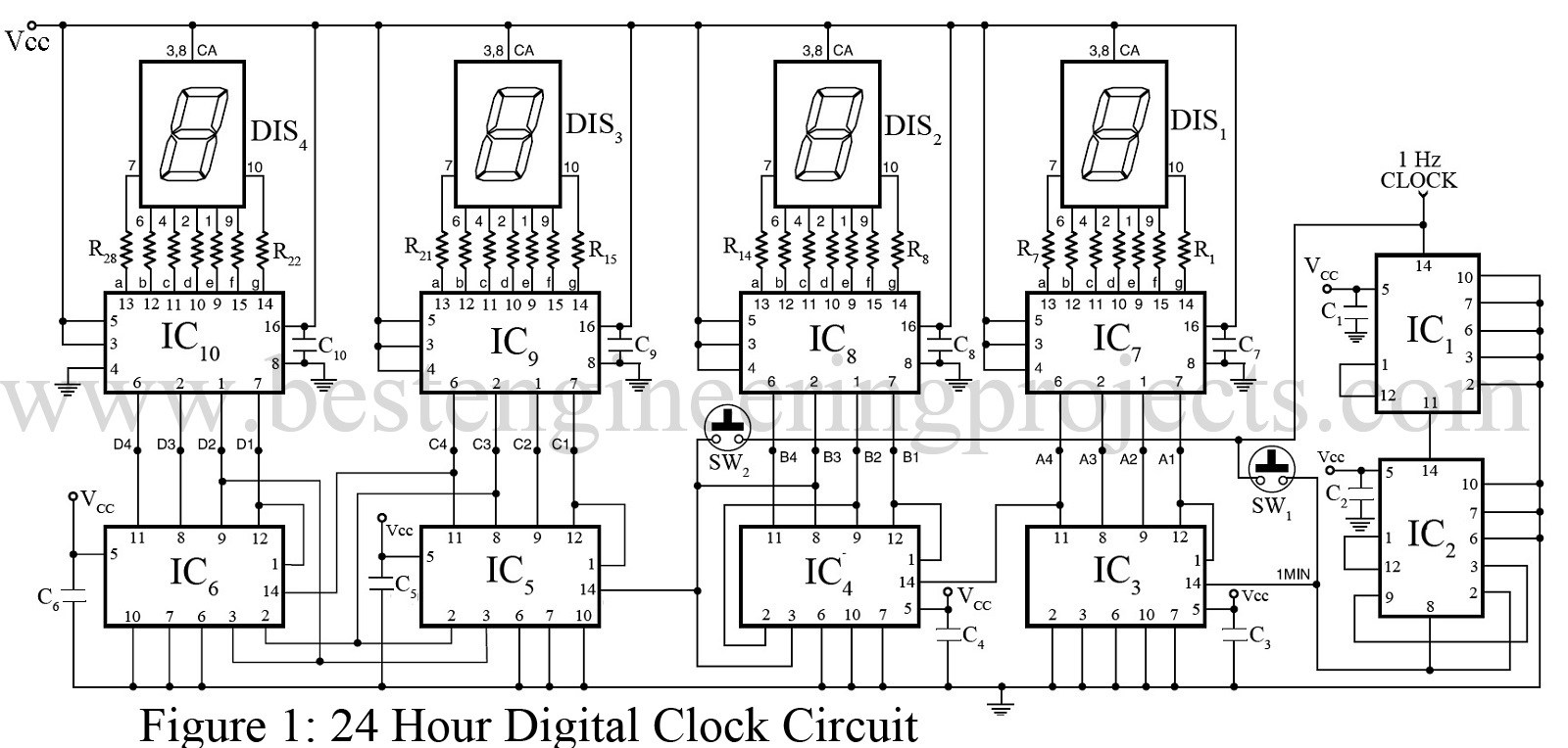 Circuit Diagram Of Digital Clock