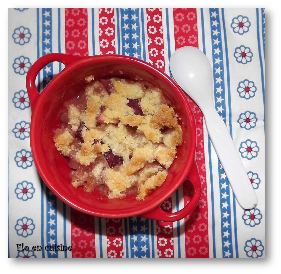 Flo en cuisine Crumble pêche/nectarine