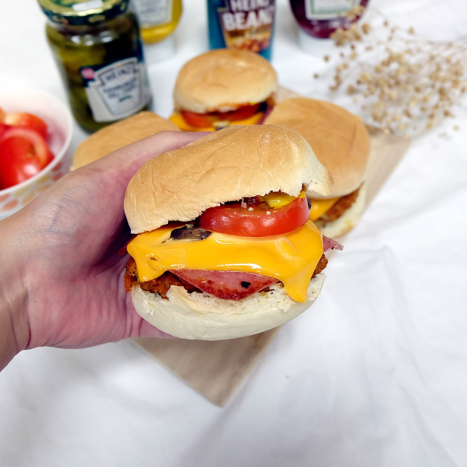 Homemade Heinz Beanz BBQ Burgers Recipe