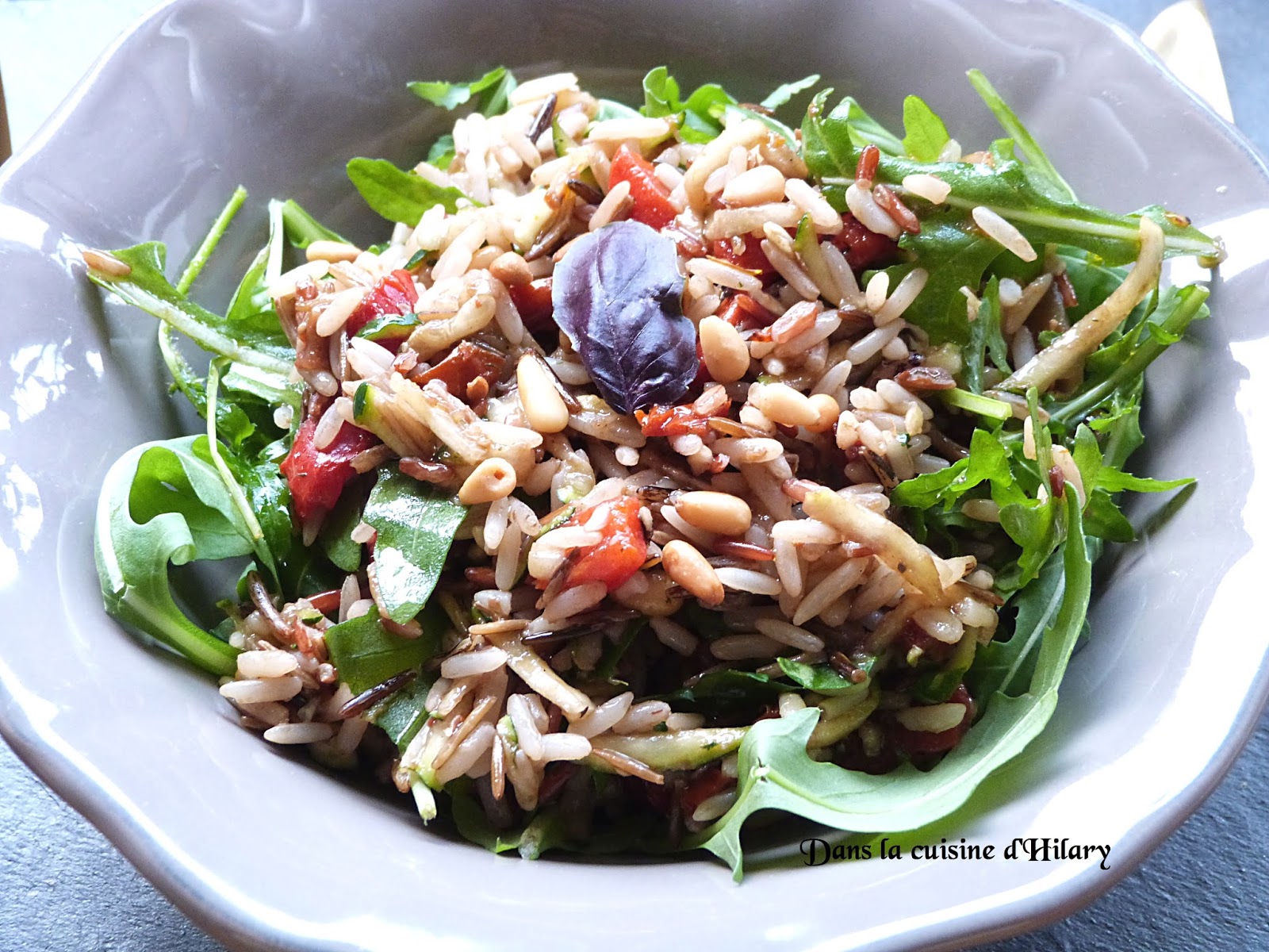 Dans la cuisine d'Hilary Salade de riz sauvage à l'Italienne / Italian