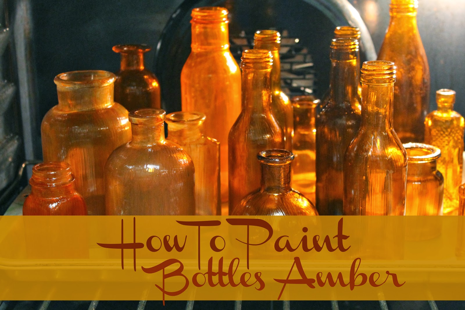 Painting Bottles Amber
