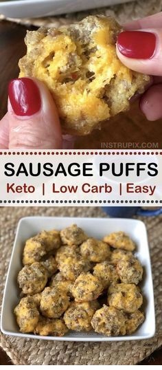 Cheesy Sausage Puffs (The BEST Low Carb Keto Snack)
