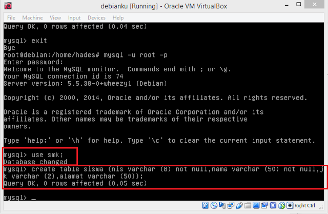 Cara Membuat Table pada MySQL dengan syntax