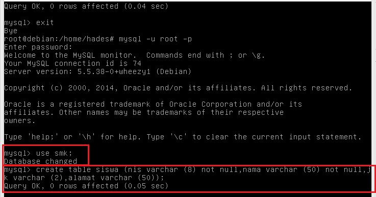 Cara Membuat Table pada MySQL dengan syntax